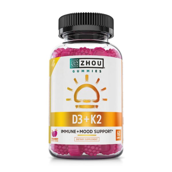 Gomitas vitamina d3 k2 zhou sabor fresa