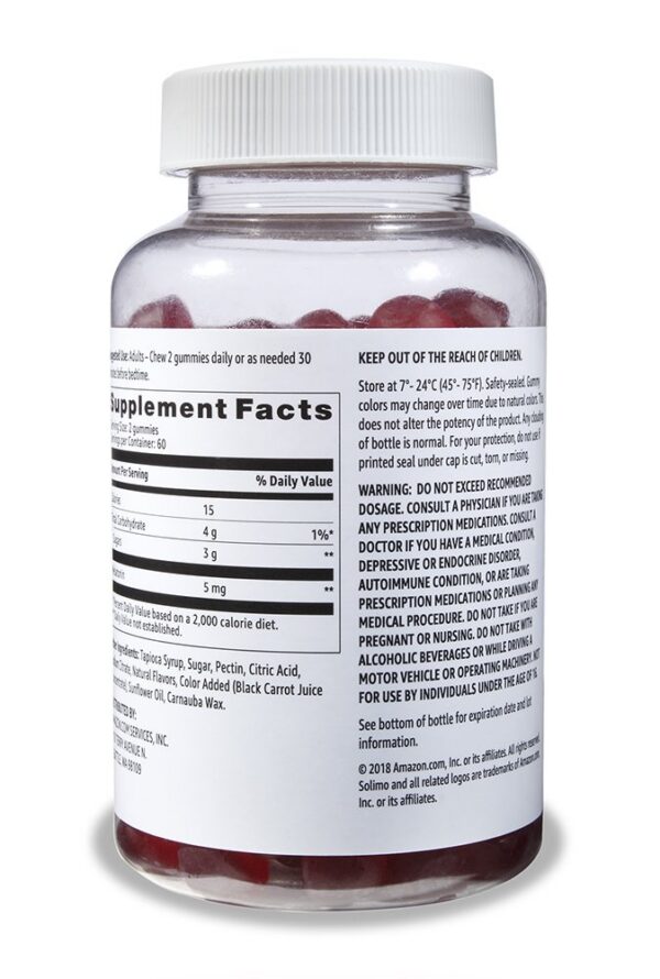 Gomitas vitamina D3 sabores naranja limón fresa Amazon Basics