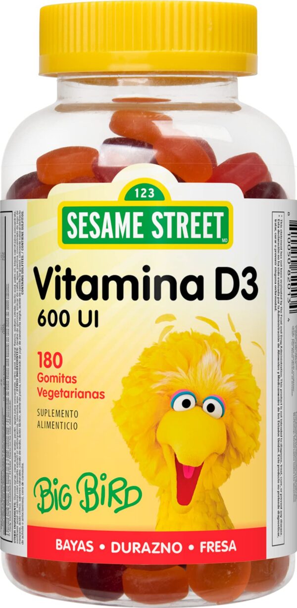 Gomitas de vitamina D3 para niños en frasco Sesame Street