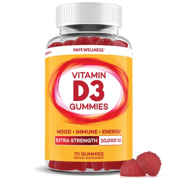 Gomitas vitamina D3 PAYÉ pack de 70 para salud ósea e inmune