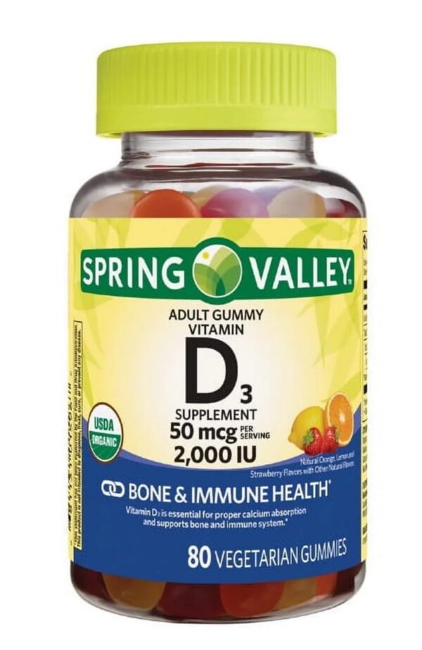 Paquete de gomitas vitamina D3 SEDLAV para huesos y sistema inmune