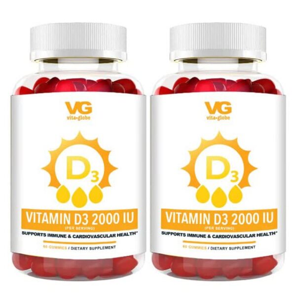 Gomitas VitaGlobe vitamina D3 zinc echinacea paquete 120
