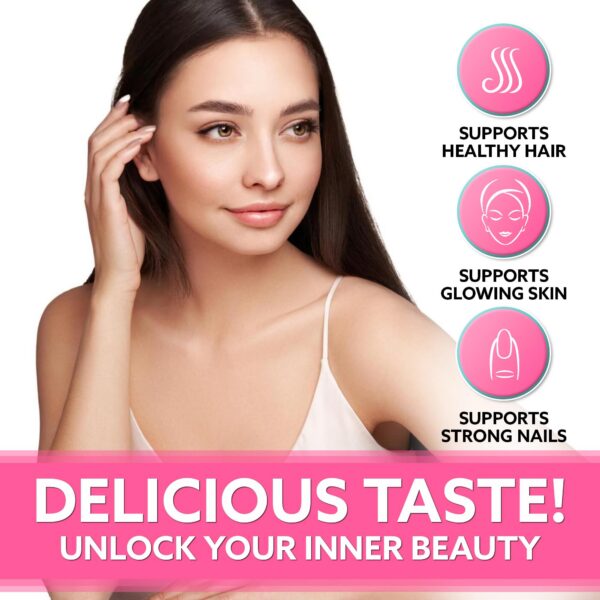 Gomitas vitaminadas para mejora de cabello con sabor fruta