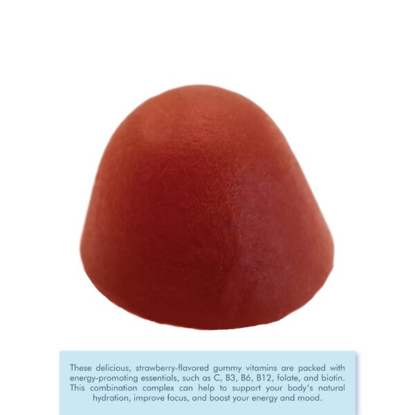 Gomitas vitaminas B complejas LIVS Energy sabor natural a fresa