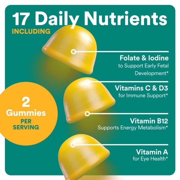 Gomitas vitaminas prenatales SmartyPants para mujeres embarazadas