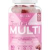 Frente caja gomitas vitaminas SUKU para chicas adolescentes sabor cereza