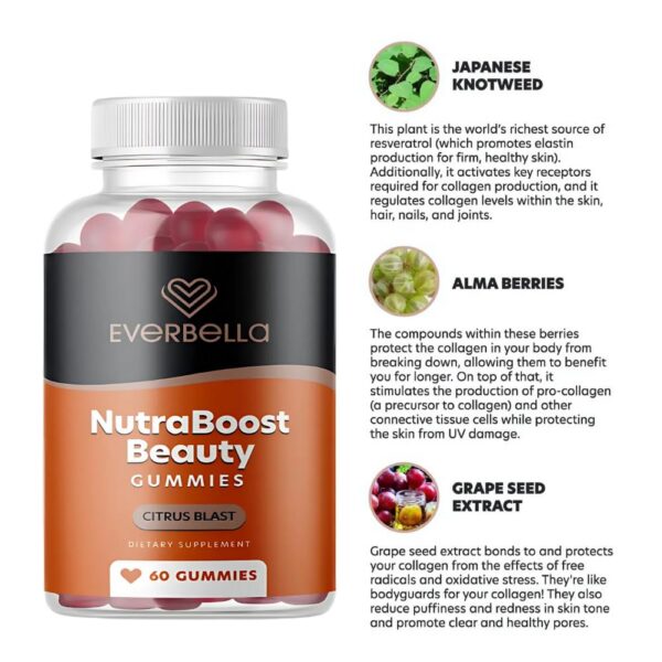 Gomitas vitamínicas con biotina y vitamina C sabor cítrico