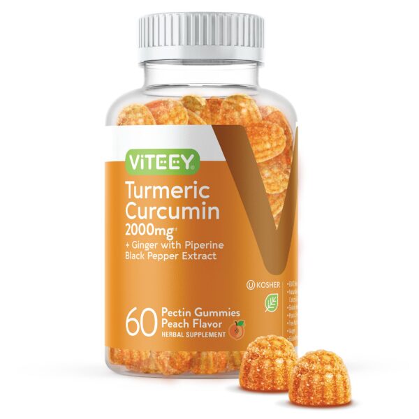 Gomitas Viteey cúrcuma curcumina 2000mg 60 unidades