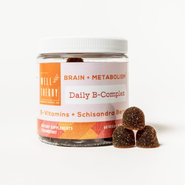 Gomitas Well Theory complejo B Sabor fresa frasco 60 unidades