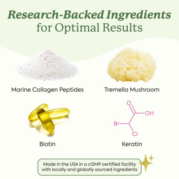 Gomitas WonderBeauty con ingredientes naturales para piel y uñas