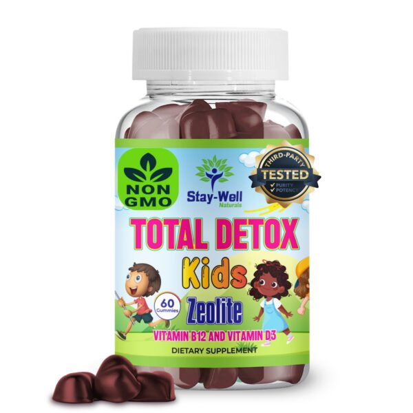 Gomitas de zeolita natural para desintoxicación de metales pesados en niños