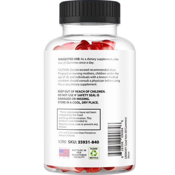 Good Keto gomitas de vinagre sidra de manzana close-up