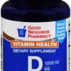 Good Neighbor Pharmacy GNP Vitamina D 1000 UI frasco frontal