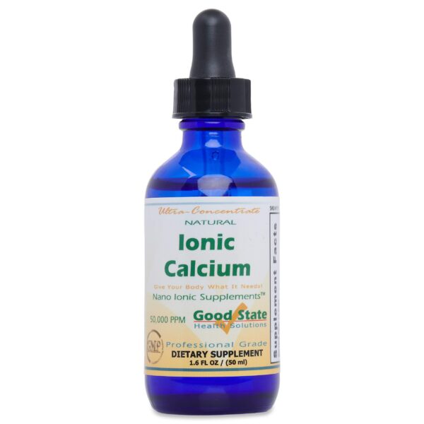 Frente de la botella Good State calcio ionico natural