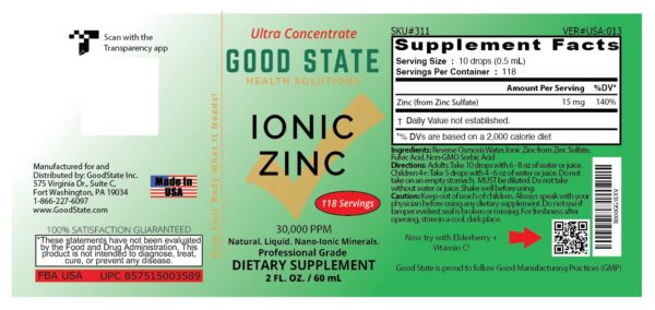 Version 1.0.0 Frasco cerrado con etiqueta