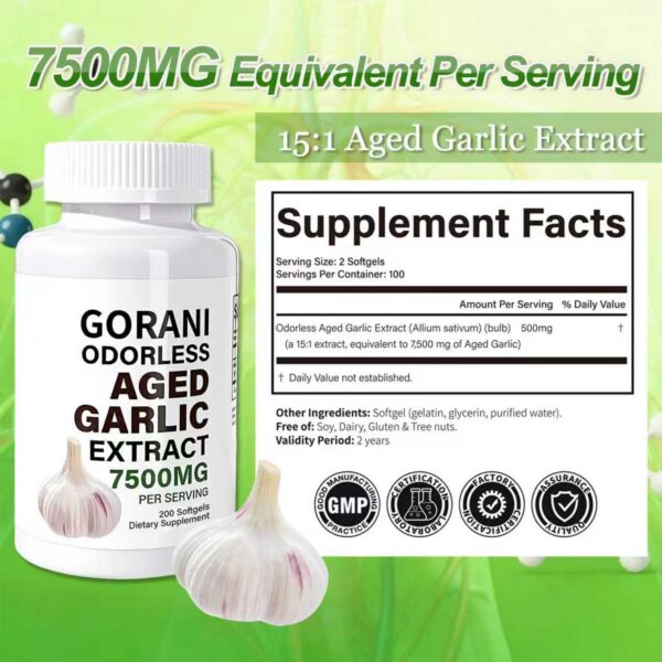 Gorani Frasco de cápsulas - Etiqueta