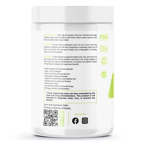 Lista de ingredientes del producto