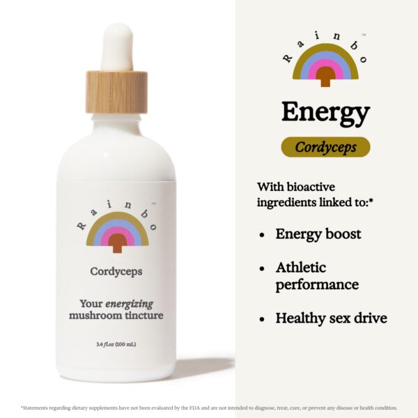 Version 1.0.0 Gota de tintura de hongo Cordyceps sobre cuchara