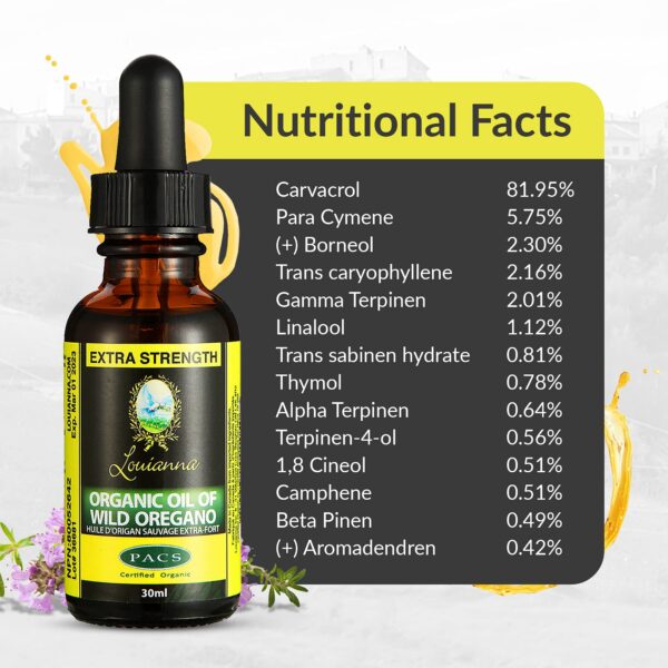 Gotas de aceite de orégano silvestre Louianna uso oral y tópico