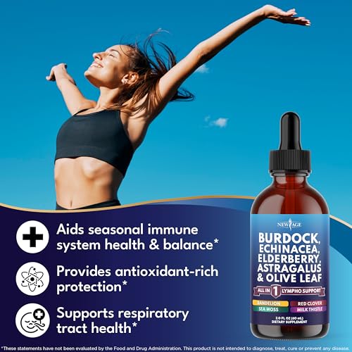 Version 1.0.0 Gotas de bardana para soporte linfático en botella New Age