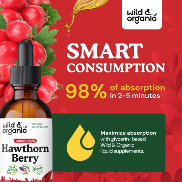 Gotas bayas de espino Wild & Organic sin alcohol ni azúcar