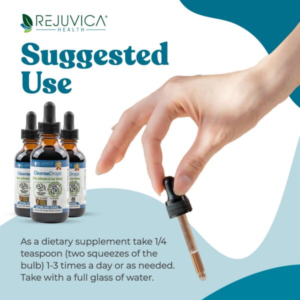 Gotas Cleanse Drops para salud renal y vesicular sin alcohol