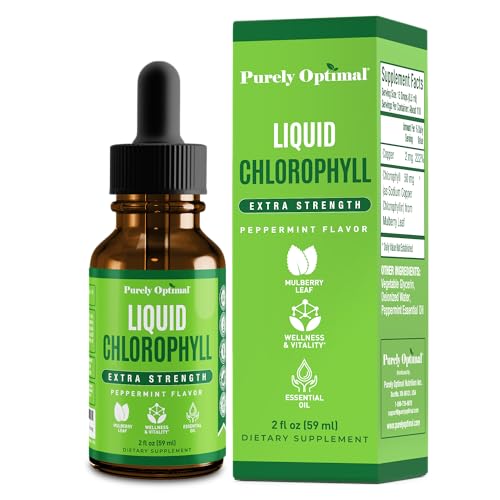 Gotas de clorofila líquida sabor menta para salud