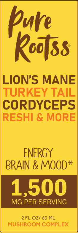 Gotas de Complejo de Hongos PureRootss en botella