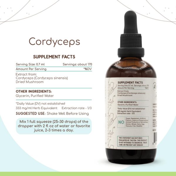 Gotas concentradas extracto herbal Cordyceps Herbera calidad premium