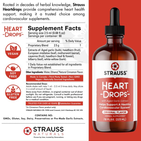 Gotas para corazón Strauss Naturals - mezcla herbal tradicional