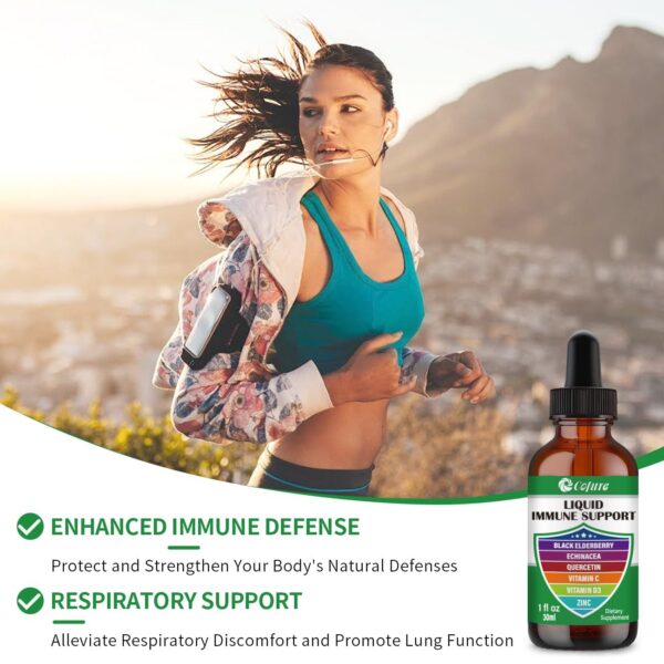 Gotas para defensa inmune veganas sin gluten Cofure 1 onza líquida