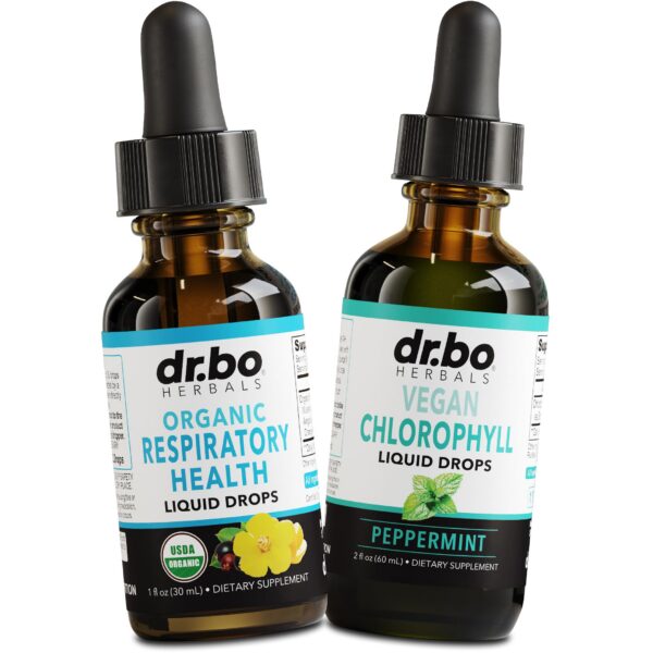 Gotas detox pulmón y clorofila líquida suplemento orgánico