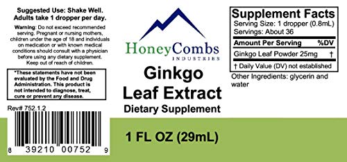 Gotas extracto ginkgo biloba vegano concentrado