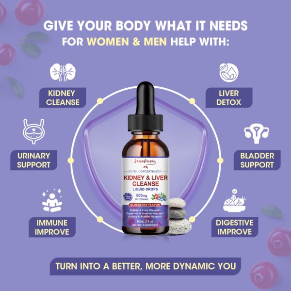 Gotas GREENPEOPLE limpian tracto urinario y apoyan función hepática