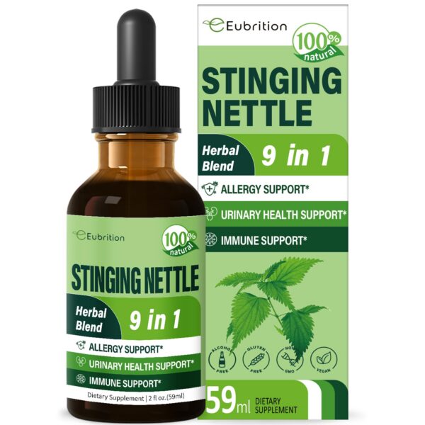 Version 1.0.0 Gotas herbales Eubrition extracto ortiga quercetina cúrcuma 2oz