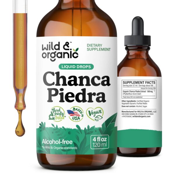 Version 1.0.0 Gotas herbales Wild Organic chanca piedra para limpieza renal