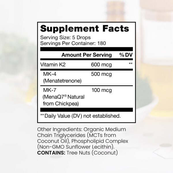 Gotero con gotas liposomales de K2