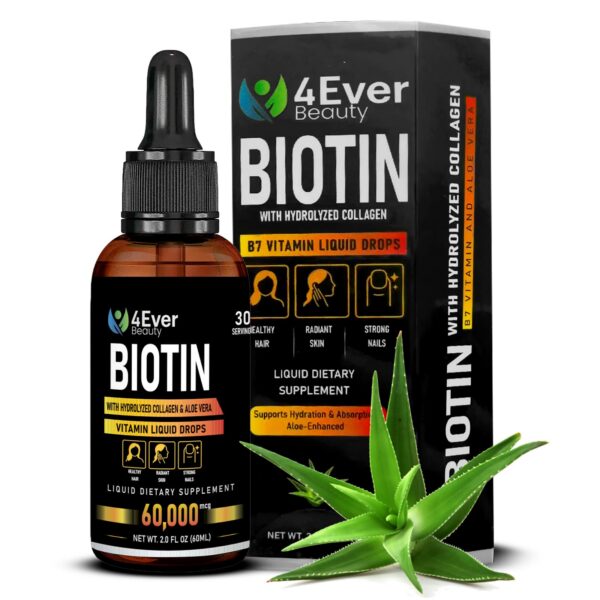 Gotas líquidas Biotina Colágeno Aloe frontal