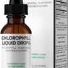 Frasco de gotas líquidas de clorofila Codeage sabor menta orgánica