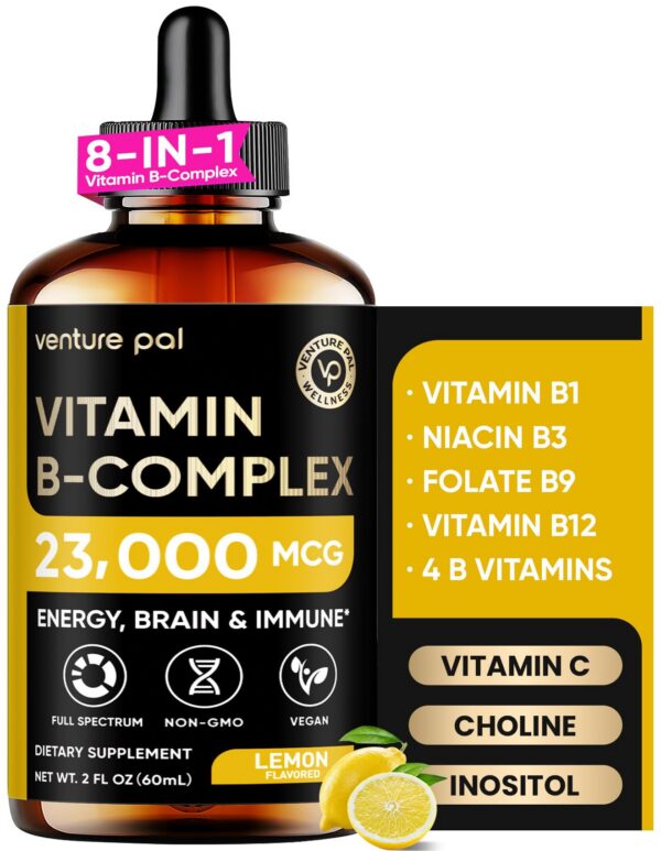 Gotas líquidas de Complejo B Venture Pal sabor limón