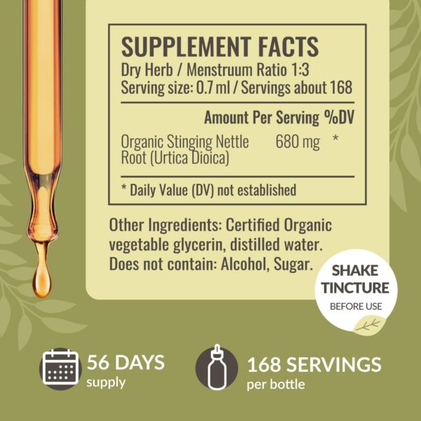 Gotas líquidas de extracto de ortiga Herbamama 4 onzas