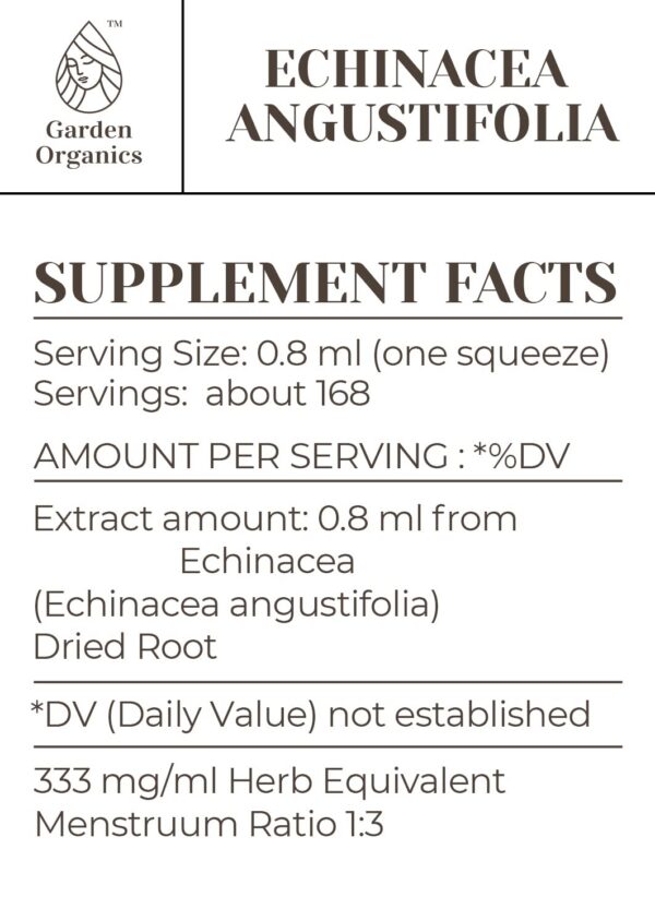 Version 1.0.0 Gotas líquidas de extracto de raíz seca de Echinacea Angustifolia