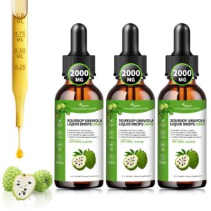 Frente del paquete de gotas líquidas de graviola Wanish 3 pack