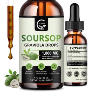Gotas líquidas guayusa graviola 1800mg en botella Paquete 2