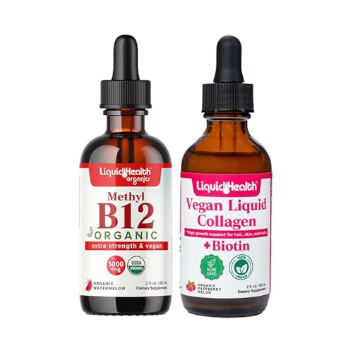 Gotas líquidas LIQUIDHEALTH Metil B12 5000mcg con colágeno vegano