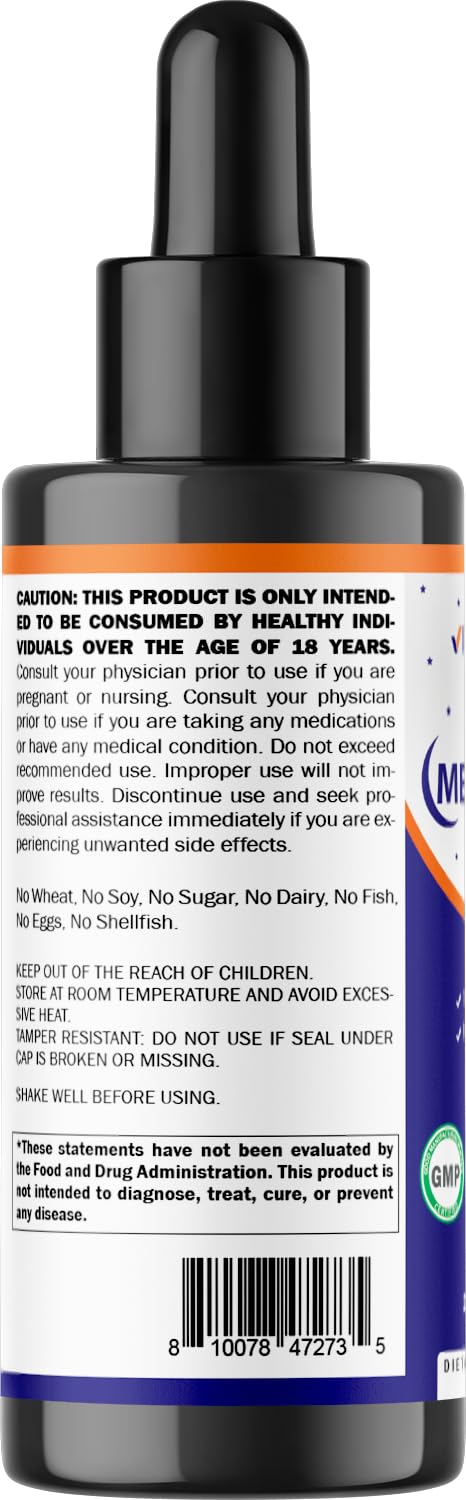 Gotas líquidas de melatonina Vitamatic 20 mg botella 59 ml vegana