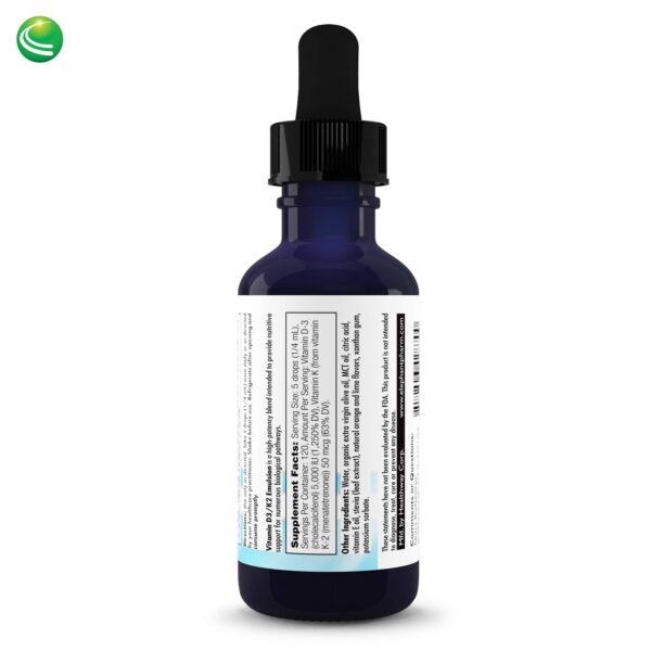 Gotas líquidas Nutra Biogenesis vitamina D3 K2 con aceite MCT emulsion