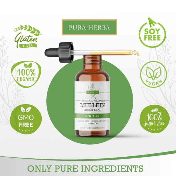 Gotas líquidas orgánicas de gordolobo para pulmón y respiración