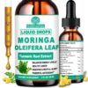 Gotas líquidas orgánicas de moringa y cúrcuma WellVeraVida