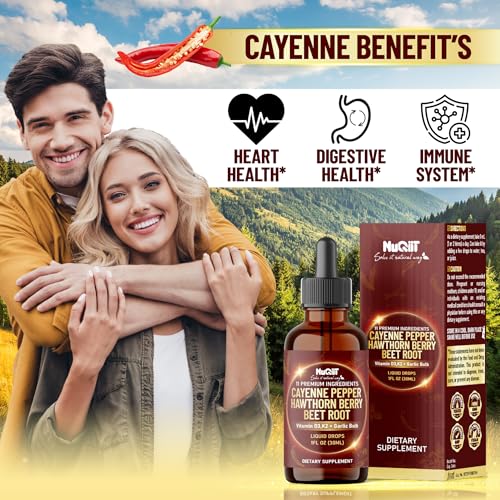 Version 1.0.0 Gotas líquidas de pimienta de cayena y bayas de espino NUQIIT